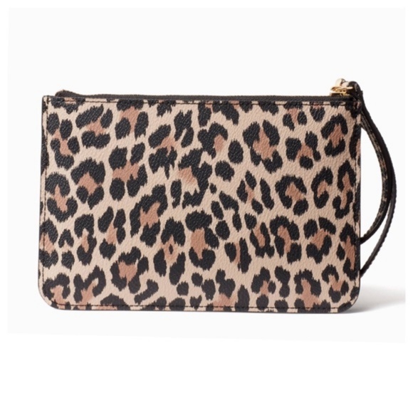 Kate Spade Shore Street Leopard Tinie Clutch NWT - Picture 2 of 6